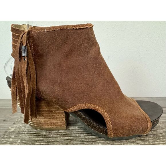 Otbt Shoes Otbt Free Spirit Leather Open Toe Bootie Sandals Fringe Size‎ 8 - Picture 2 of 11